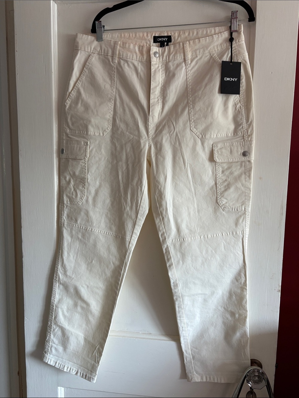 DKNY Men’s Cream Utility Cargo Pants